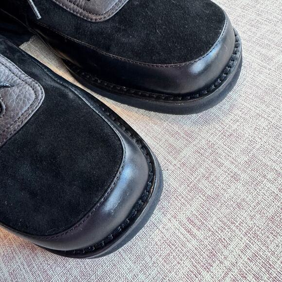 Thierry Rabotin Suede Nappa Leather Men’s Lace Up Loafer Black Size 43.5 EU - Picture 4 of 7